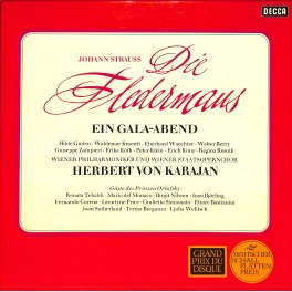 LP + CD: Die Fledermaus Gala-Operette von Johann Strauss - Wiener Philharmoniker mit Herbert von Karajan - 3LP-Box