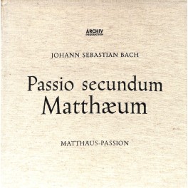 LP + CD: Johann Sebastian Bach, Passio secumdum Matthaeum, Matthäus-Passion - 1958 - 4LP-Box