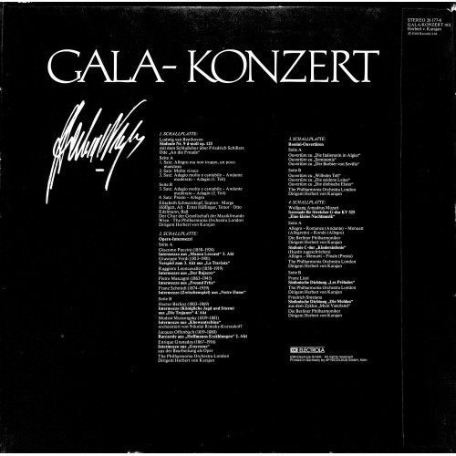 LP + CD: Gala-Konzert mit Herbert von Karajan - EMI - 4LP-Set
