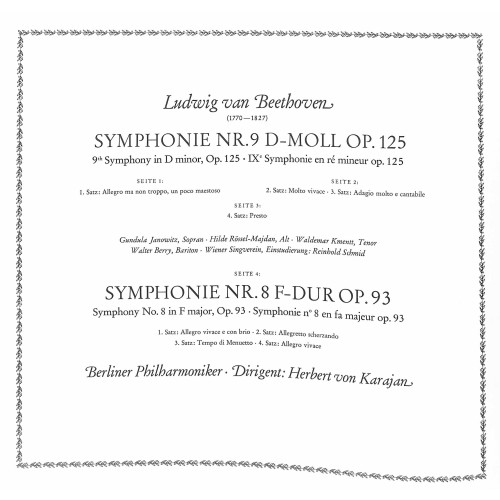 LP + CD: Beethoven IX. Symphonie Symphonie Nr. 8, Berliner Philharmoniker, Herbert von Karajan - 1964 - 2LP-Box