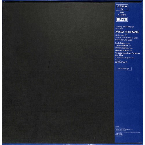 LP + CD: Ludwig van Beethoven Missa Solemnis - Georg Solti - 1978 - 2LP-Box Chicago Symphony Orchestra & Chor