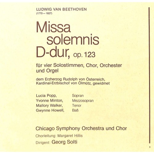 LP + CD: Ludwig van Beethoven Missa Solemnis - Georg Solti - 1978 - 2LP-Box Chicago Symphony Orchestra & Chor