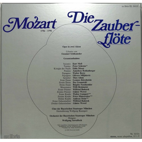 LP + CD: Mozart Die Zauberflöte - 1987 - 2LP-Box Wolgang Sawallisch ex libris