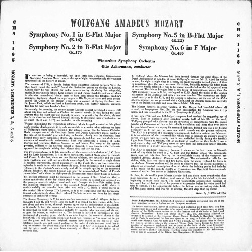 LP + CD: Wolfgang Amadeus Mozart Symphonies 1,2,5 and 6 - Winterthur Symphony Orchestra