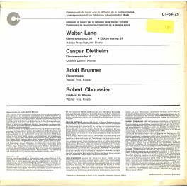 LP + CD: Walter Lang  / Caspar Diethelm / Adolf Brunner / Robert Oboussier - Schweizer Komponisten - 