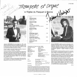 LP + CD: Trompette et Orgue - Jacques Jarmasson, Bernard Heiniger (signiert)