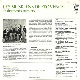 LP + CD: Les musiciens de Provence instruments anciens - 1980