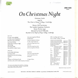CD-Kopie von Vinyl: On Christmas Night - Choir of King's College Cambridge The London Symphony Orchestra - 1962 CD-Kopie von Vinyl: On Christmas Night - Choir of King's College Cambridge The London Symphony Orchestra - 1962