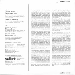 LP + CD: Kammermusik-Ensemble Zürich - Joseph und Michael HAYDN - Heitere Serenade - 1969