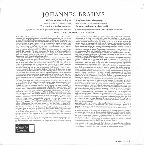 CD-Kopie von Vinyl: Sinfonieorchester des Bayrischen Rundfunks München - Johannes Brahms
