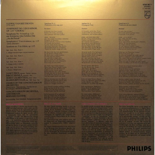 Beethoven Concertgebouw Orchestra, Amsterdam, Chorus Of The Concertgebouw Orchestra, Bernard Haitink – Symphony Nr. 9 - 1981