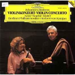 CD: Johannes Brahms, Anne-Sophie Mutter, Berliner Philharmoniker · Herbert von Karajan – Violinkonzert = Violin Concerto - 1982
