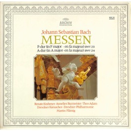 CD: Johann Sebastian Bach - Renate Krahmer • Annelies Burmeister•Theo Adam • Dresdner Kreuzchor•Dresdner Philharmonie•Martin Flämig – Messen 