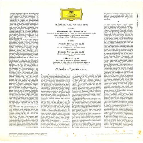 CD-Kopie von Vinyl: Frédéric Chopin, Martha Argerich – Frédéric Chopin · Martha Argerich - 1967