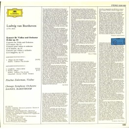 CD: Beethoven, Pinchas Zukerman • Chicago Symphony Orchestra, Daniel Barenboim – Violinkonzert - 1977