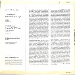 CD-Kopie von Vinyl: Bach, Wolfgang Schneiderhan, Das Wiener Barockorchester – Violinkonzerte E-dur Und A-moll CD-Kopie von Vinyl: Bach, Wolfgang Schneiderhan, Das Wiener Barockorchester – Violinkonzerte E-dur Und A-moll