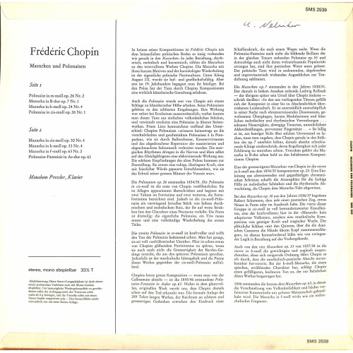 CD-Kopie von Vinyl: Chopin - Menahem Pressler – Mazurken Und Polonaisen