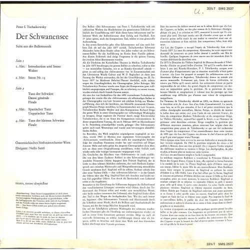 CD-Kopie von Vinyl: Pyotr Ilyich Tchaikovsky, Vienna State Symphony Orchestra, Nello Santi – Der Schwanensee