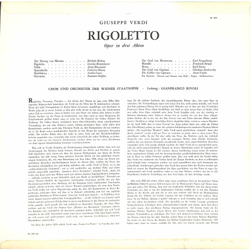 CD-Kopie von Vinyl: Verdi, Chor Und Orchester Der Wiener Staatsoper, Gianfranco Rivoli – Rigoletto - 1966
