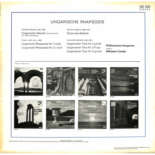 CD-Kopie von Vinyl: Philharmonia Hungarica, Miltiades Caridis – Ungarische Rapsodie