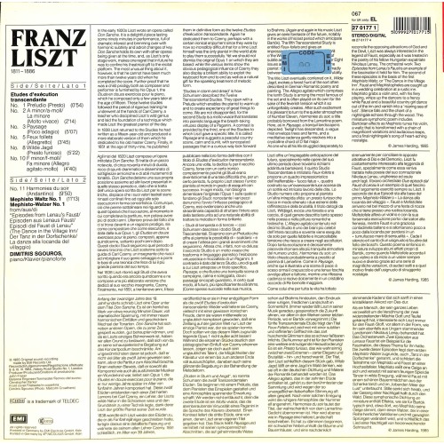 CD-Kopie von Vinyl: Dimitris Sgouros, Franz Liszt – Etudes D'Execution Transcendante / Mephisto - Walzer Nr. 1 - 1985