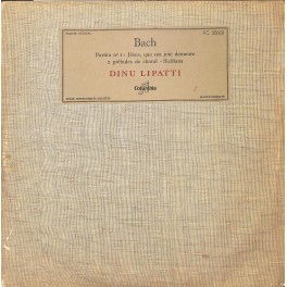 CD-Kopie von Vinyl: Bach, Dinu Lipatti – Partita N° 1; Jesus, Que Ma Joie Demeure; 2 Préludes De Choral; Siciliana