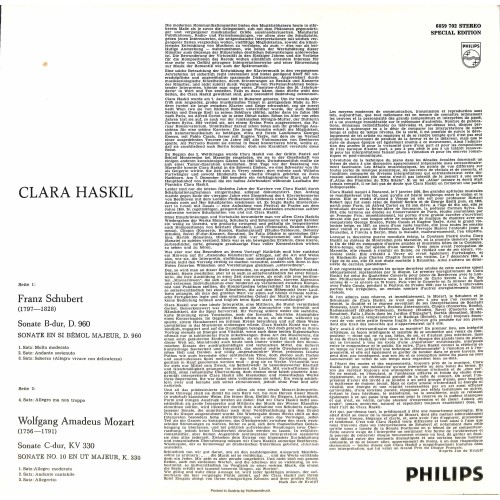 CD-Kopie von Vinyl: Clara Haskil – Schubert, Mozart 