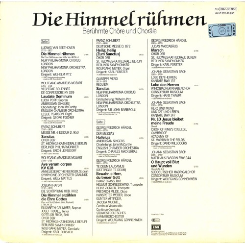 CD-Kopie von Vinyl: Various – Die Himmel Rühmen (Berühmte Chöre Und Choräle)