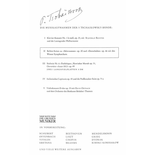 CD-Kopie von Vinyl: Peter Iljitsch Tschaikowsky – Peter Iljitsch Tschaikowsky In 5 Folgen · Band II - 1966