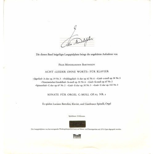 CD-Kopie von Vinyl: Felix Mendelssohn – Felix Mendelssohn In 4 Folgen · Band II - 1967