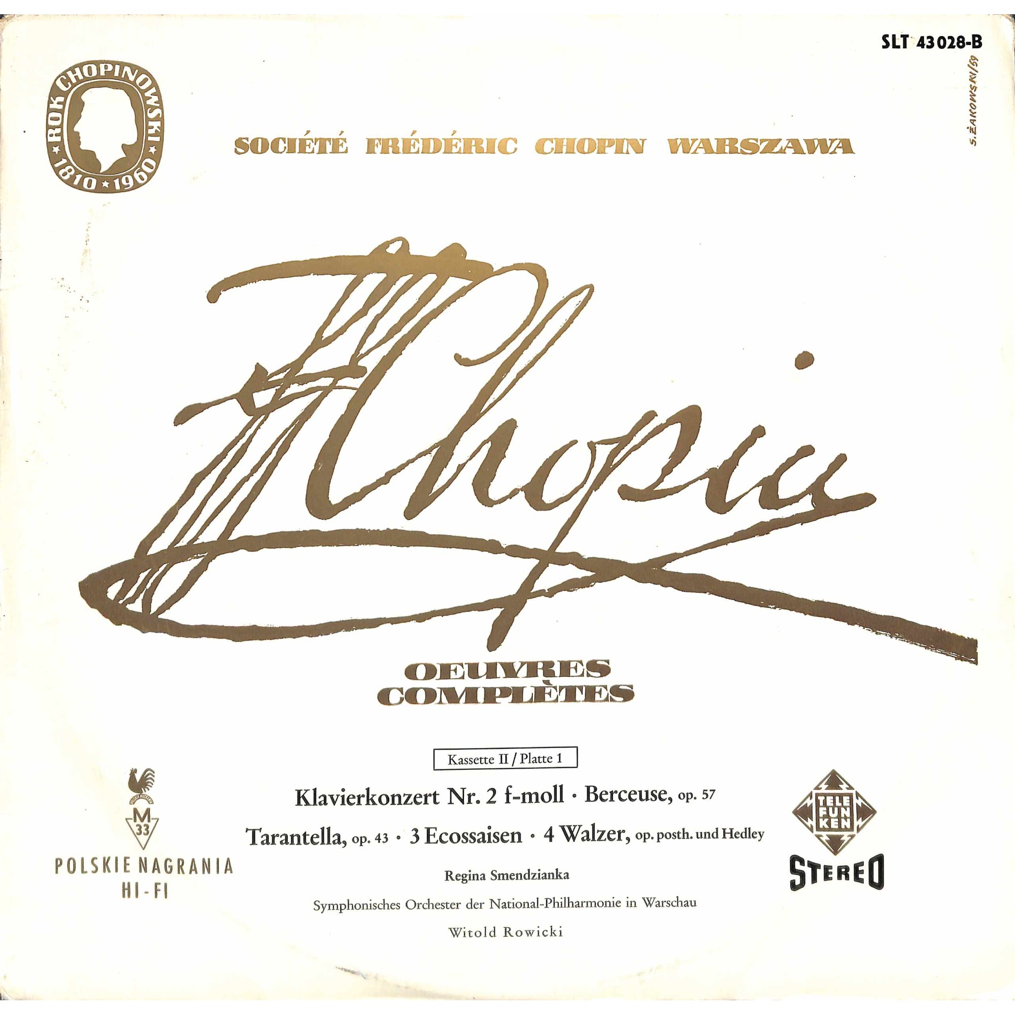 CD-Kopie von Vinyl: Frédéric Chopin – Oeuvres Complètes Kassette II, Platte 1 - 1960 CD-Kopie von Vinyl: Frédéric Chopin – Oeuvres Complètes Kassette II, Platte 1 - 1960