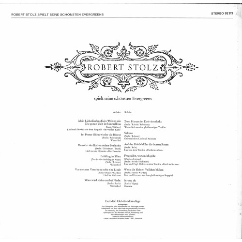 CD-Kopie von Vinyl: Robert Stolz – Robert Stolz Spielt Seine Schönsten Evergreens