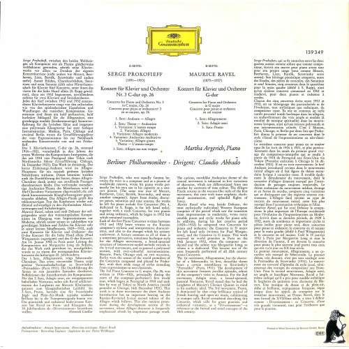 CD-Kopie von Vinyl: Prokofieff / Ravel - Martha Argerich / Berliner Philharmoniker / Claudio Abbado – 1967