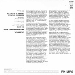 CD-Kopie von Vinyl: Liszt - London Symphony Orchestra, Antal Dorati – 6 Hungarian Rhapsodies - 1984