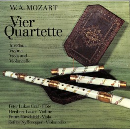 LP + CD: Wolfgang Amadeus Mozart, Peter-Lukas Graf, Heribert Lauer, Franz Hirschfeld, Esther Nyffenegger – Vier Quartette - 1969