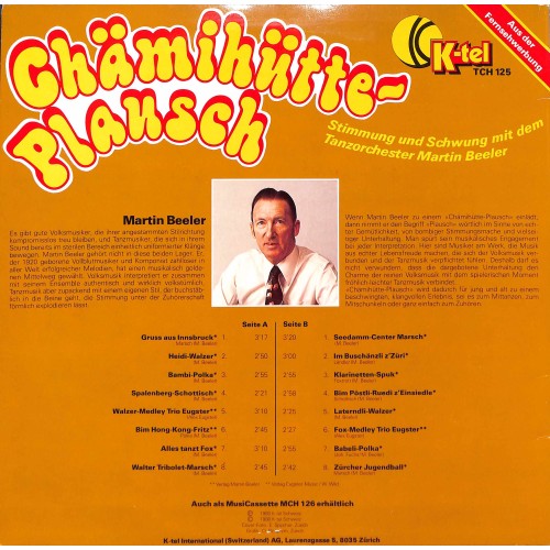 Occ. LP Vinyl: Chämihütte-Plausch - Tanzorchester Martin Beeler - 1980