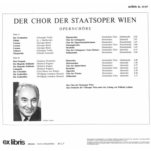 LP + CD: Der Chor Der Staatsoper Wien – Berühmte Opernchöre - 2LPs