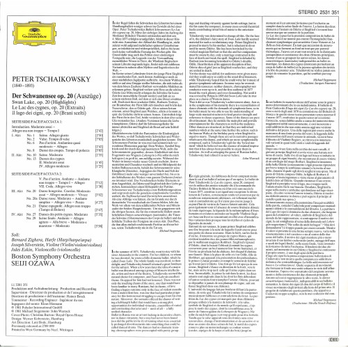 CD + LP: Peter Tschaikovsky – Boston Symphony Orchestra · Seiji Ozawa – Schwanensee - (Auszüge · Highlights) 1984