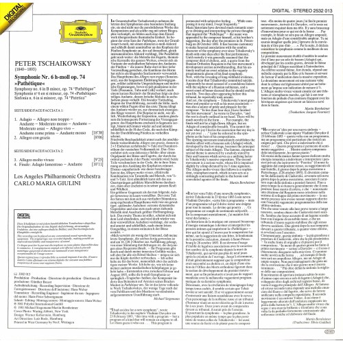 CD + LP: Peter Tschaikowsky - Los Angeles Philharmonic Orchestra, Carlo Maria Giulini – Symphonie No. 6 »Pathétique« - 1981