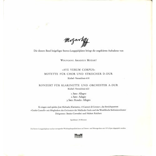 LP + CD: Wolfgang Amadeus Mozart – Wolfgang Amadeus Mozart 1. Serie In 4 Folgen · Band III - 1968