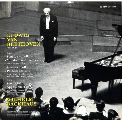CD + LP: Wilhelm Backhaus, Beethoven – Beethoven - Mondschein-Sonate