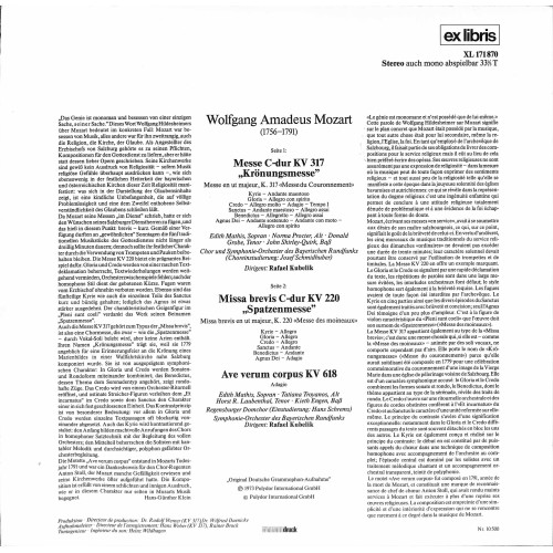 CD + LP: Wolfgang Amadeus Mozart – Krönungsmesse - Missa Brevis - Ave Verum