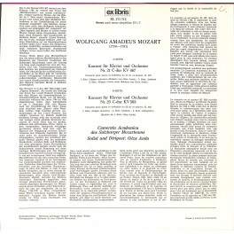 CD + LP: W. A. Mozart, Géza Anda, Camerata Academia Des Salzburger Mozarteums – Konzert Für Klavier Und Orchester