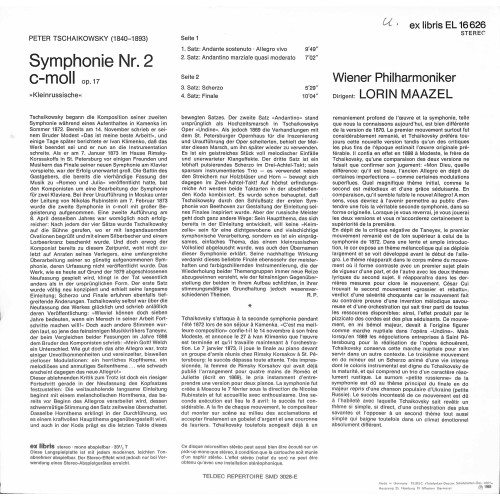CD + LP: Peter Tschaikowsky, Lorin Maazel, Wiener Philharmoniker – Symphony No.2 "Kleinrussische" - 1964
