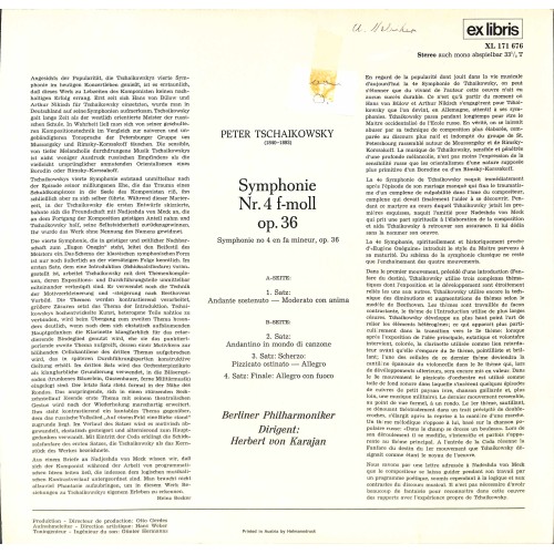 CD + LP: Peter Tschaikowsky, Herbert von Karajan, Berliner Philharmoniker – Symphonie Nr. 4 F-moll Op. 36