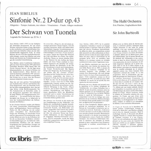 CD + LP: Sibelius, The Hallé Orchestra, Sir John Barbirolli – Sinfonie No. 2 D-dur Op. 43 / Der Schwan Von Tuonela