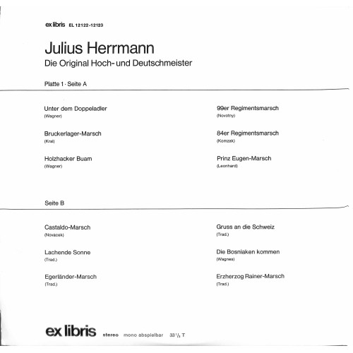 CD + LP: Julius Herrmann – Die Original Hoch- Und Deutschmeister - 2 LPS