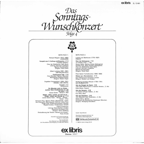 CD + LP: Various – Das Sonntags-Wunschkonzert Folge 4 - 1982