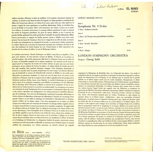 CD + LP: Mahler / London Symphony Orchestra / Georg Solti – Symphonie Nr. 9 D-Dur - 2LPs