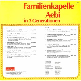 CD-Kopie von Vinyl: Familienkapelle J. Aebi – In 3 Generationen - 1977 CD-Kopie von Vinyl: Familienkapelle J. Aebi – In 3 Generationen - 1977